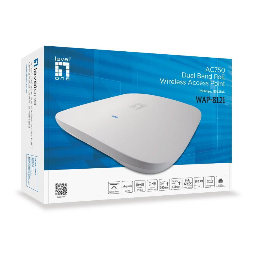 Level One WAP-8121 Access Point Wi‑Fi 5 Dual Band (2.4 & 5GHz) - Image 10