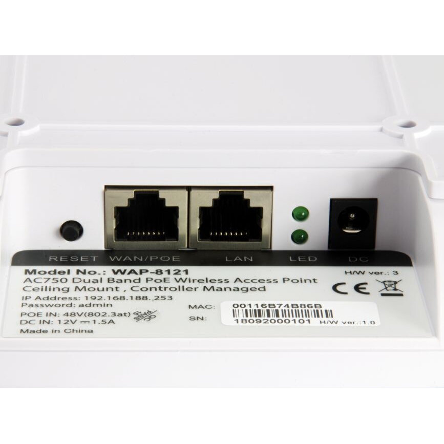 Level One WAP-8121 Access Point Wi‑Fi 5 Dual Band (2.4 & 5GHz) - Image 7