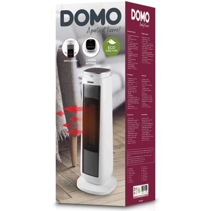 Domo DO7347H Θερμοπομπός Δαπέδου 2000W με Ηλεκτρονικό Θερμοστάτη 21.5x58.3cm - Image 3
