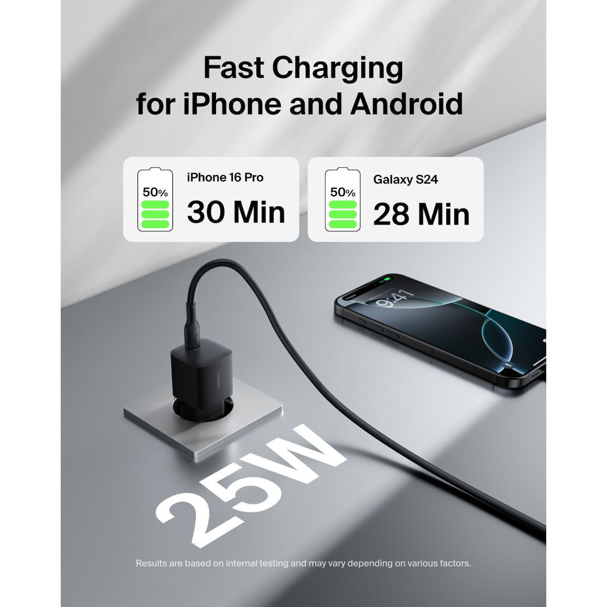 Belkin Φορτιστής Χωρίς Καλώδιο με Θύρα USB-C 25W Power Delivery Μαύρος (BOOST Charge) - Image 7