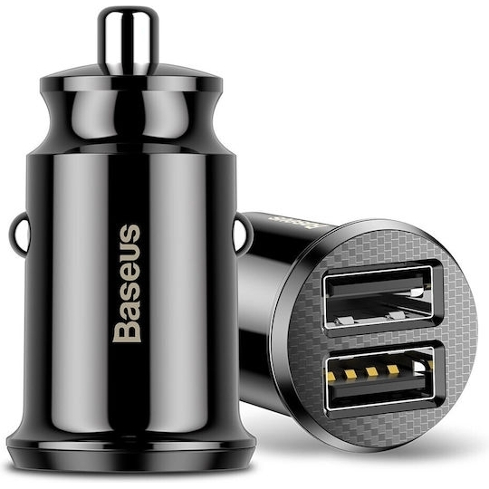 Baseus Φορτιστής Αυτοκινήτου με Θύρες 2xUSB-A