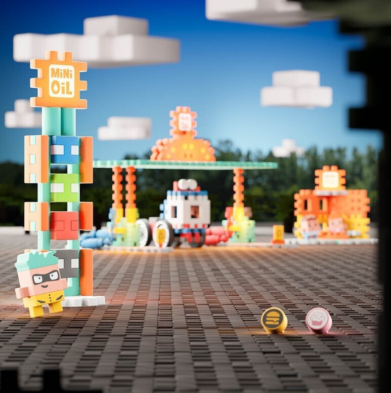 Marioinex Τουβλάκια Gas Station για 6+ Ετών 148τμχ 906996 - Image 4