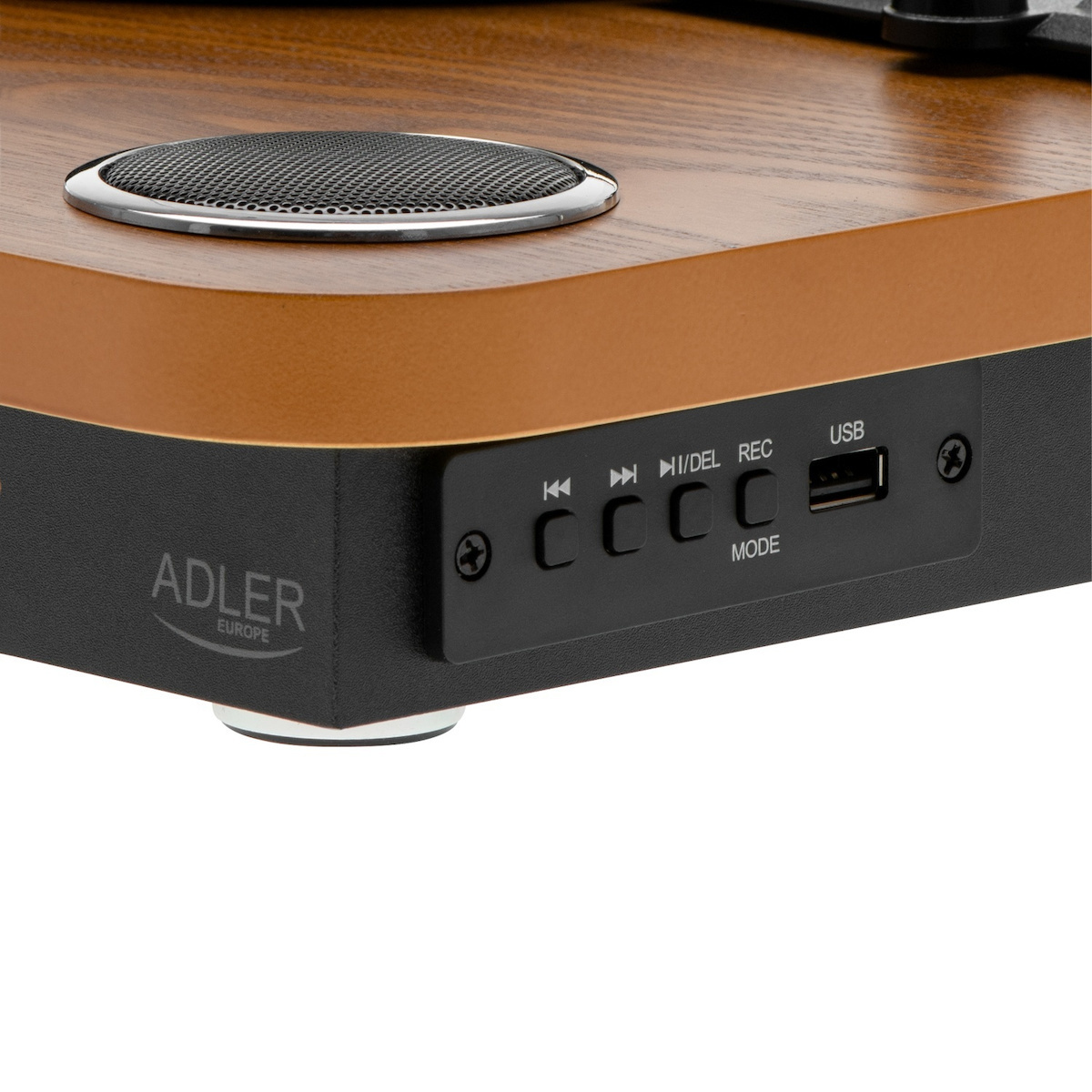 Adler AD 1914e Πικάπ με Belt Drive, Προενίσχυση και Ενσωματωμένα Ηχεία Καφέ - Image 7