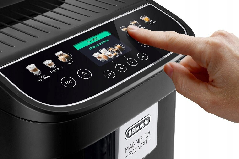 De'Longhi Magnifica Evo Next Αυτόματη Μηχανή Espresso 1450W Πίεσης 15bar για Cappuccino Μαύρη - Image 3