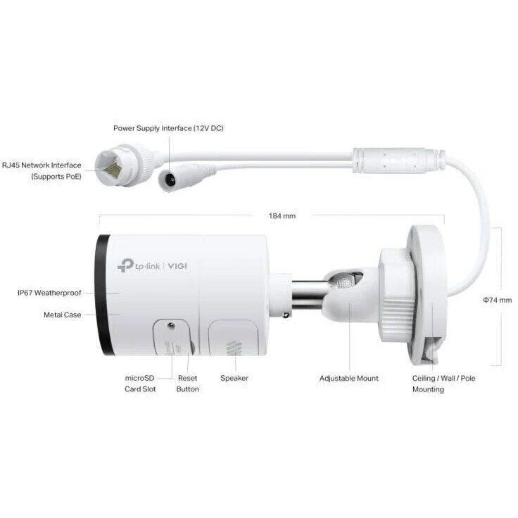 TP-LINK InSight S385 IP Κάμερα Παρακολούθησης 4K Αδιάβροχη με Αμφίδρομη Επικοινωνία και Φακό 2.8mm - Image 4
