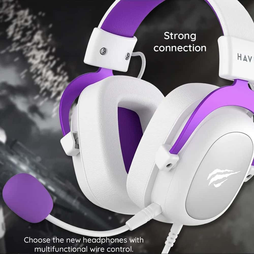 Havit H2002D Over Ear Gaming Headset με σύνδεση 3.5mm Red/White - Image 8