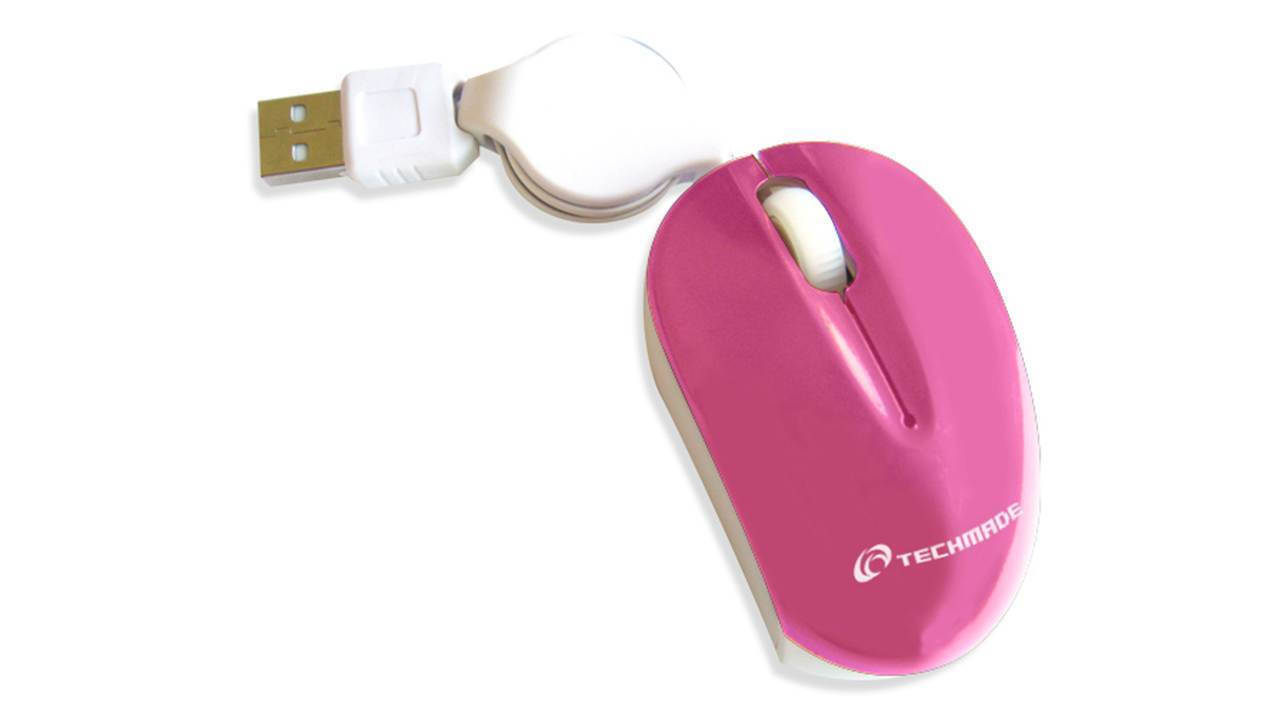 Techmade Ασύρματο Mini Ποντίκι Ροζ - Image 2