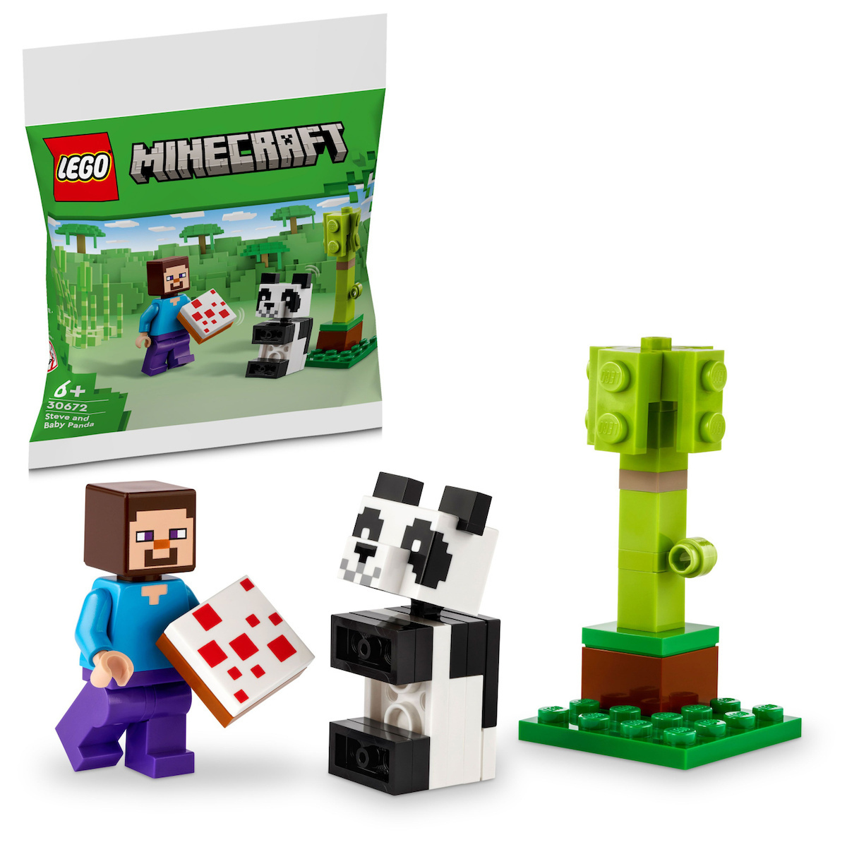 Lego Minecraft Steve & Baby Panda για 6+ Ετών - Image 7
