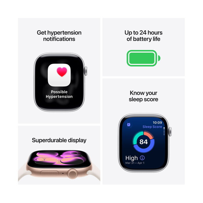 Apple Watch Series 11 Cellular Titanium 46mm Αδιάβροχο με eSIM και Παλμογράφο (Gold Titanium Case with Light Blush Sport Band - S/M) - Image 3