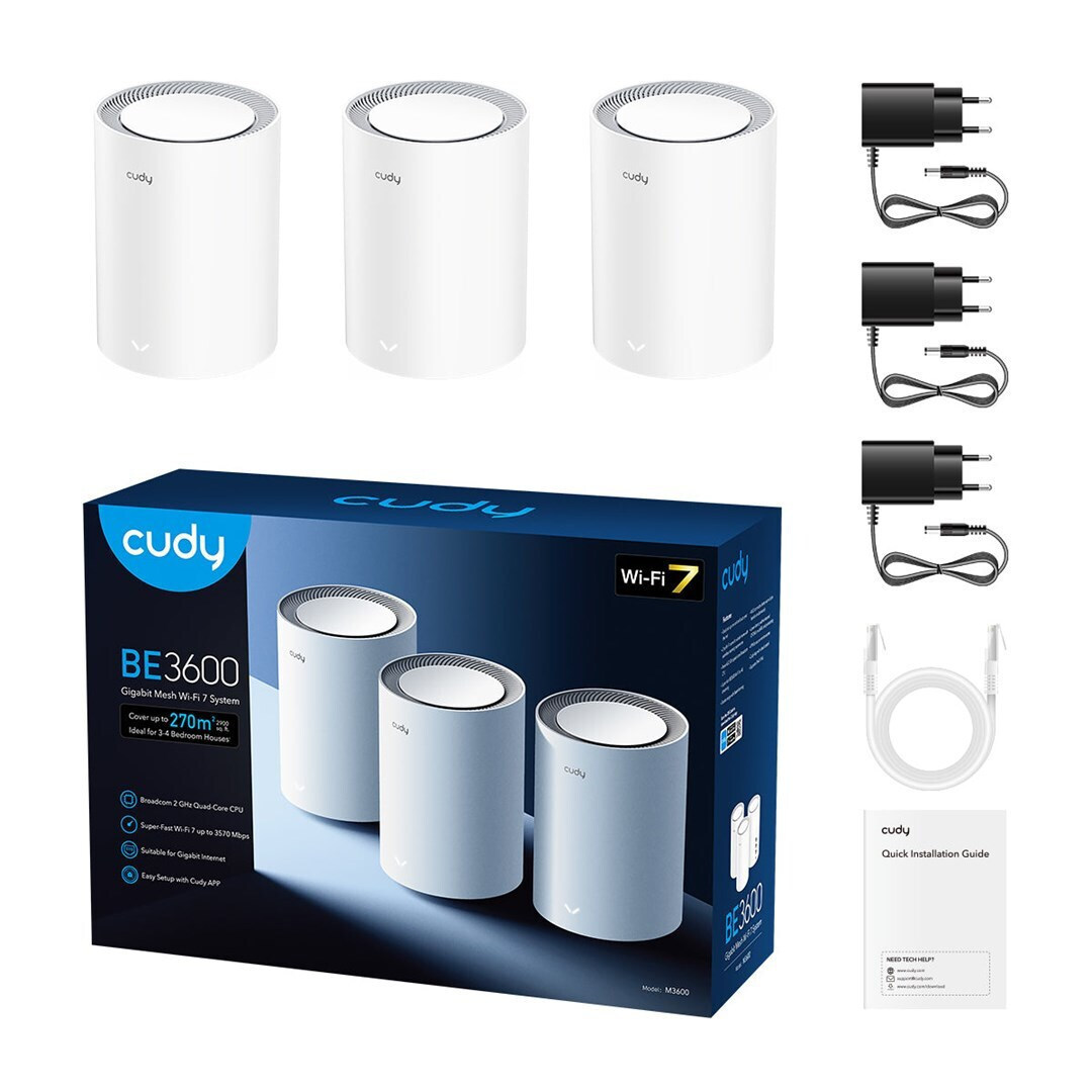 Cudy M3600 v1 WiFi Mesh Network Τριπλό Kit - Image 2