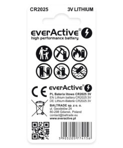 Alternative view of everActive Μπαταρίες Λιθίου Ρολογιών CR2025 2τμχ