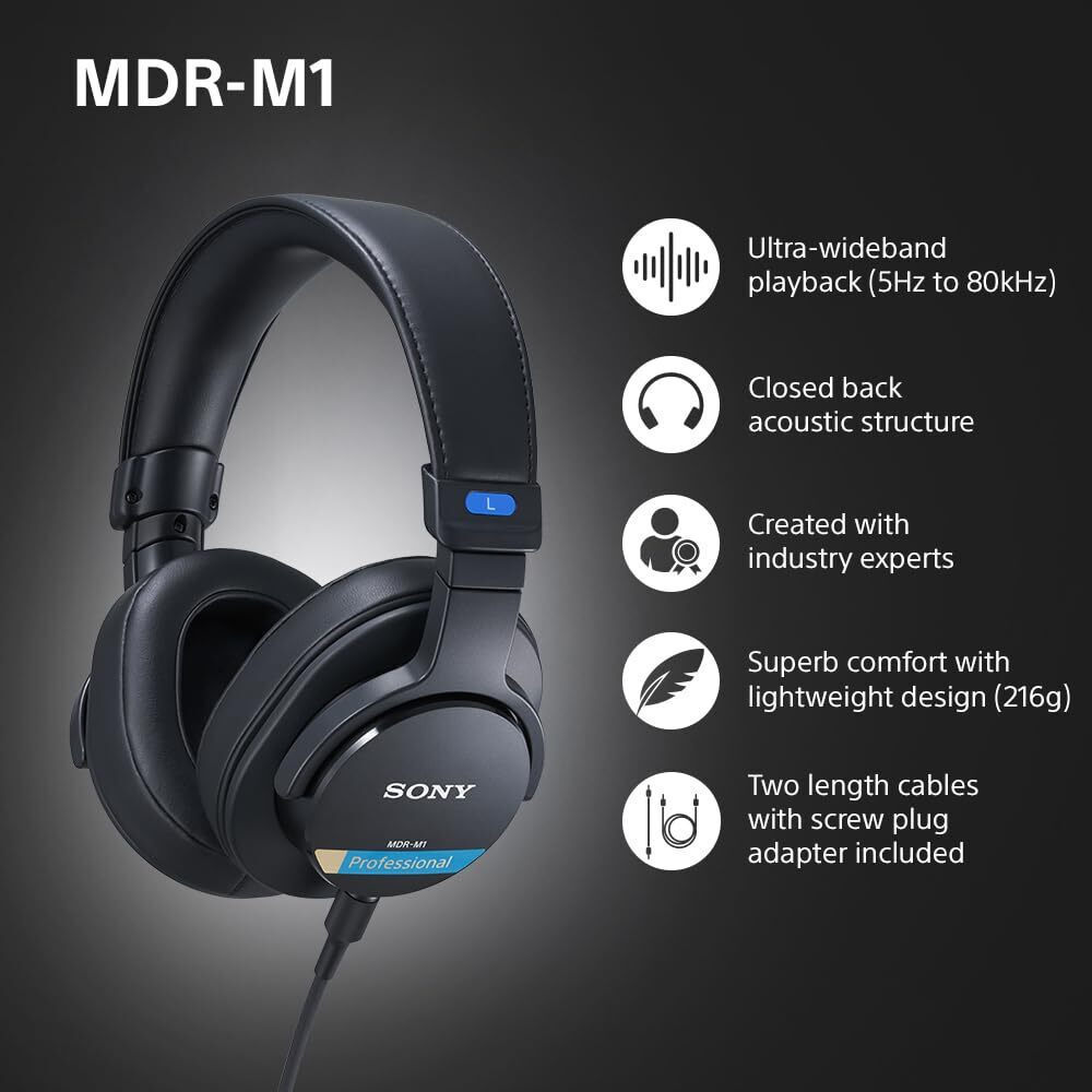 Sony MDRM1 Ενσύρματα Over Ear Ακουστικά Μαύρα - Image 4
