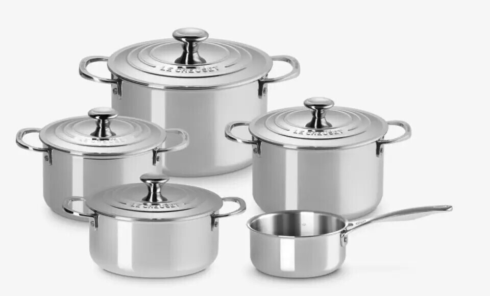 Le Creuset Σετ Μαγειρικά Σκεύη από Ανοξείδωτο Ατσάλι 9τμχ - Image 2