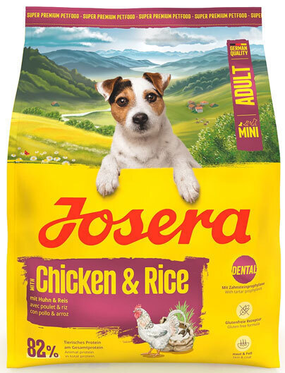 Josera Miniwell 0.9kg Ξηρά Τροφή χωρίς Γλουτένη για Ενήλικους Σκύλους Μικρόσωμων Φυλών με Κοτόπουλο, Ρύζι, Πουλερικά και Σιτάρι
