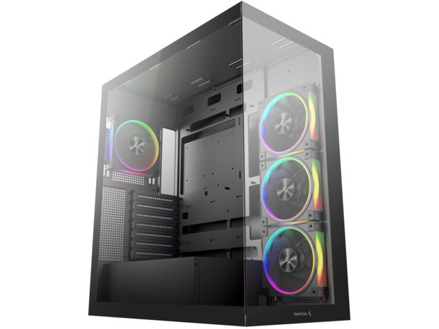 Deepcool CG580 4F V2 Gaming Midi Tower Κουτί Υπολογιστή με Πλαϊνό Παράθυρο και ARGB Φωτισμό Μαύρο - Image 4