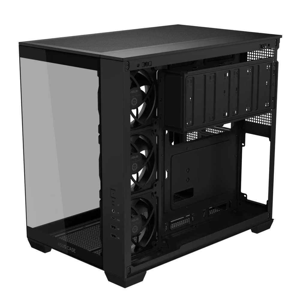 Asus A32 Plus Gaming Midi Tower Κουτί Υπολογιστή με Πλαϊνό Παράθυρο και ARGB Φωτισμό Μαύρο - Image 3