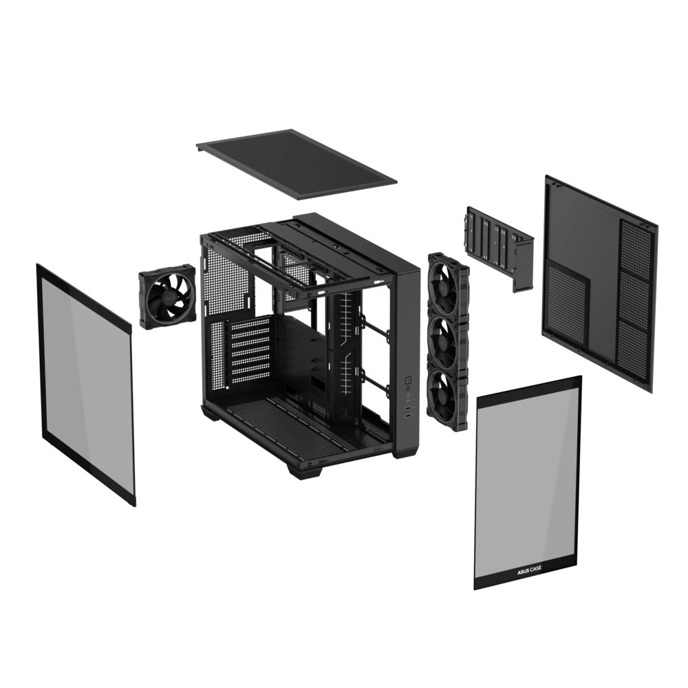 Asus A32 Plus Gaming Midi Tower Κουτί Υπολογιστή με Πλαϊνό Παράθυρο και ARGB Φωτισμό Μαύρο - Image 11