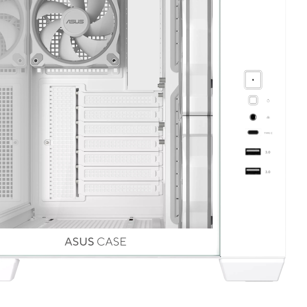 Asus A32 Plus Gaming Midi Tower Κουτί Υπολογιστή με Πλαϊνό Παράθυρο και ARGB Φωτισμό Λευκό - Image 16