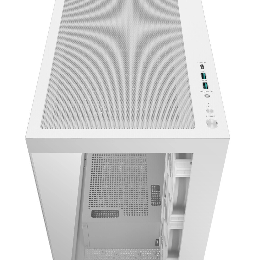Deepcool CG580 4F V2 Gaming Midi Tower Κουτί Υπολογιστή με Πλαϊνό Παράθυρο και ARGB Φωτισμό Λευκό - Image 3