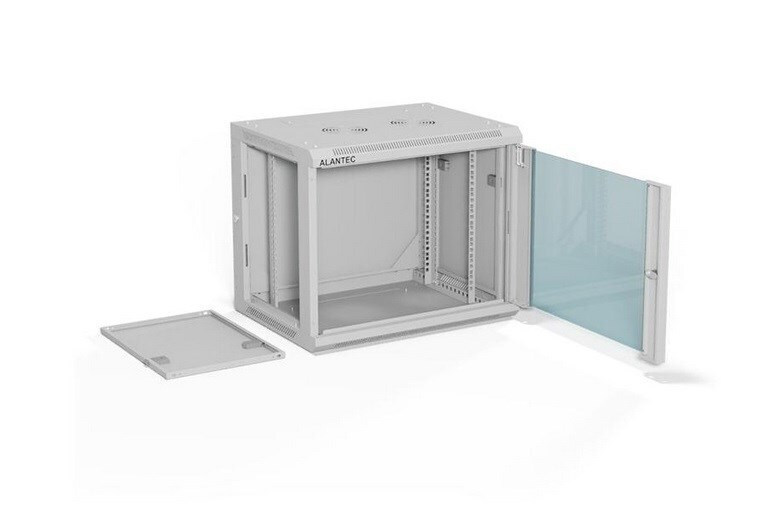 A-LAN Επιτοίχια Καμπίνα Rack 9U Γκρι - Image 2