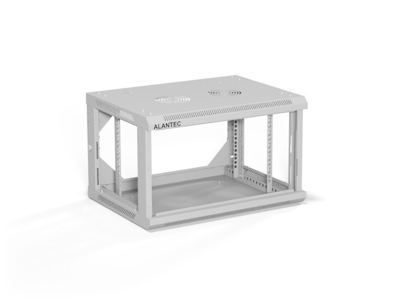 A-LAN Επιτοίχια Καμπίνα Rack 6U Γκρι - Image 2