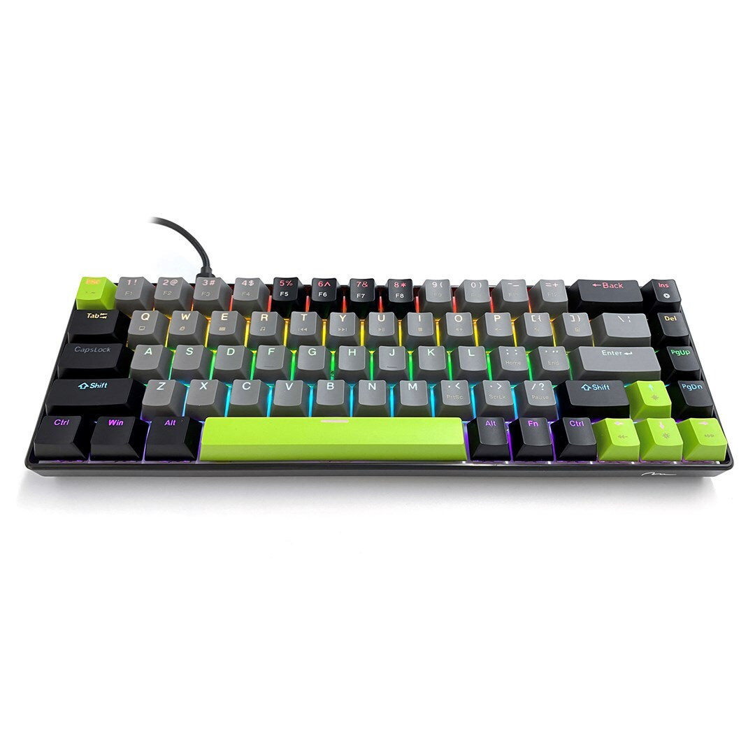 Media-Tech Red Core MX60 Gaming Μηχανικό Πληκτρολόγιο 60% με Cherry MX Red διακόπτες και RGB φωτισμό (International English) Green/Grey/Black - Image 2