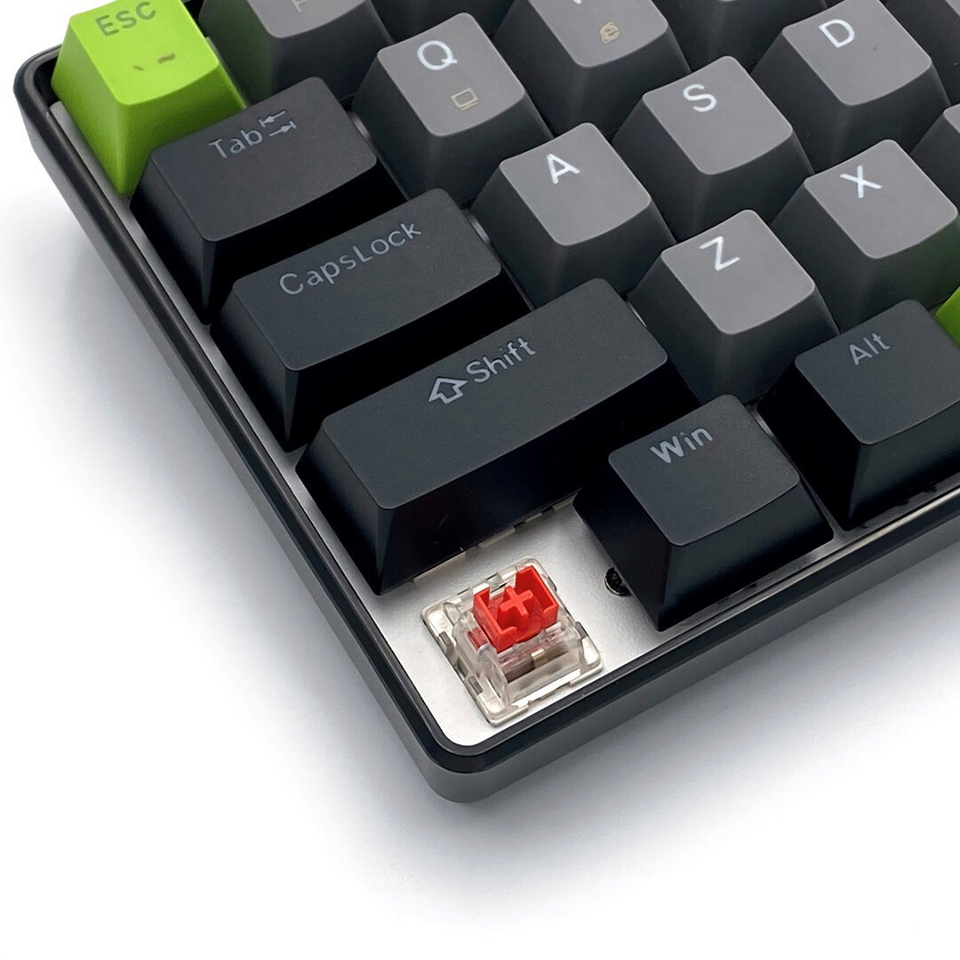 Media-Tech Red Core MX60 Gaming Μηχανικό Πληκτρολόγιο 60% με Cherry MX Red διακόπτες και RGB φωτισμό (International English) Green/Grey/Black - Image 8