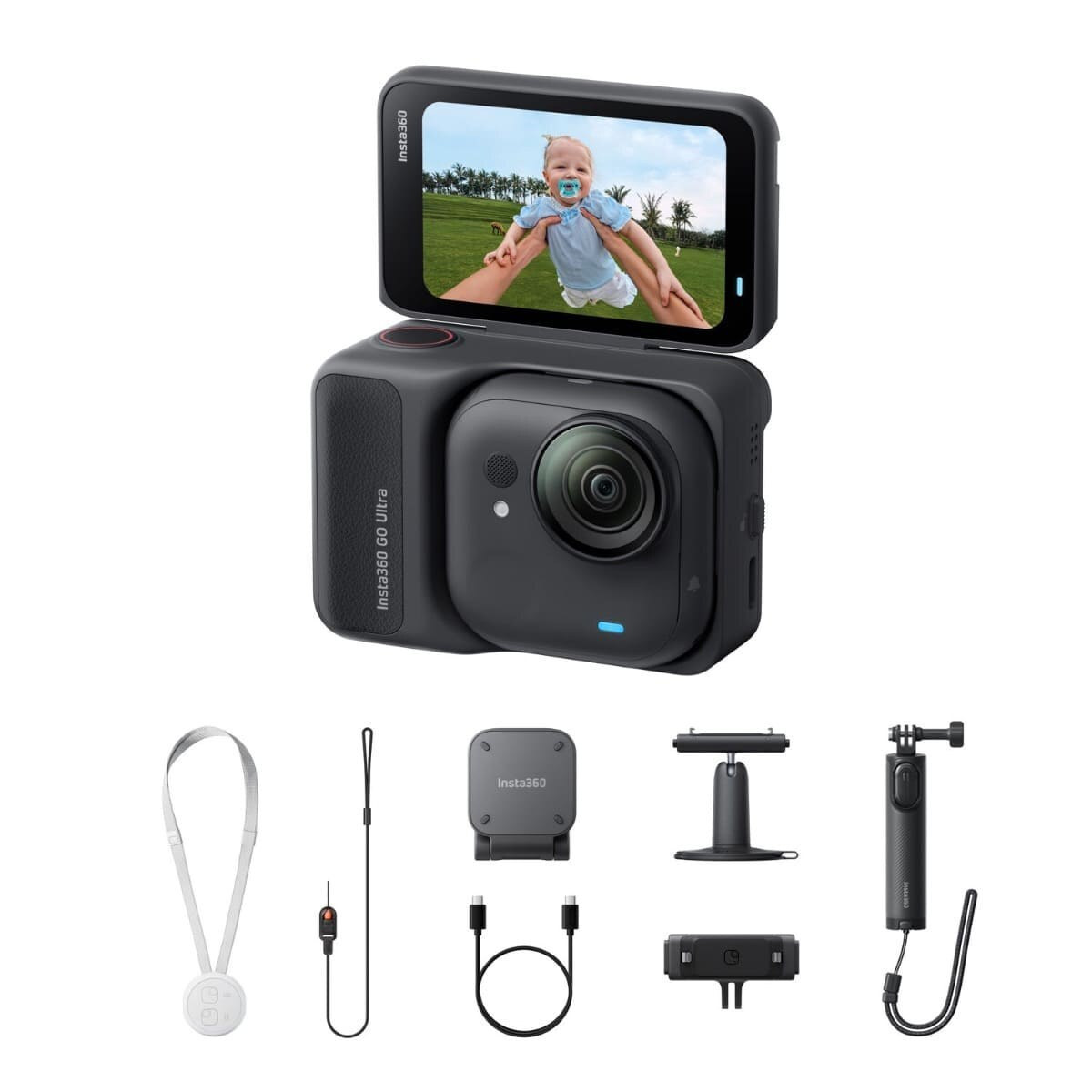 Insta360 GO Ultra Action Camera 4K Ultra HD Υποβρύχια Creator Bundle με Οθόνη Αφής 2.5" και Wi-Fi Midnight Black - Image 3