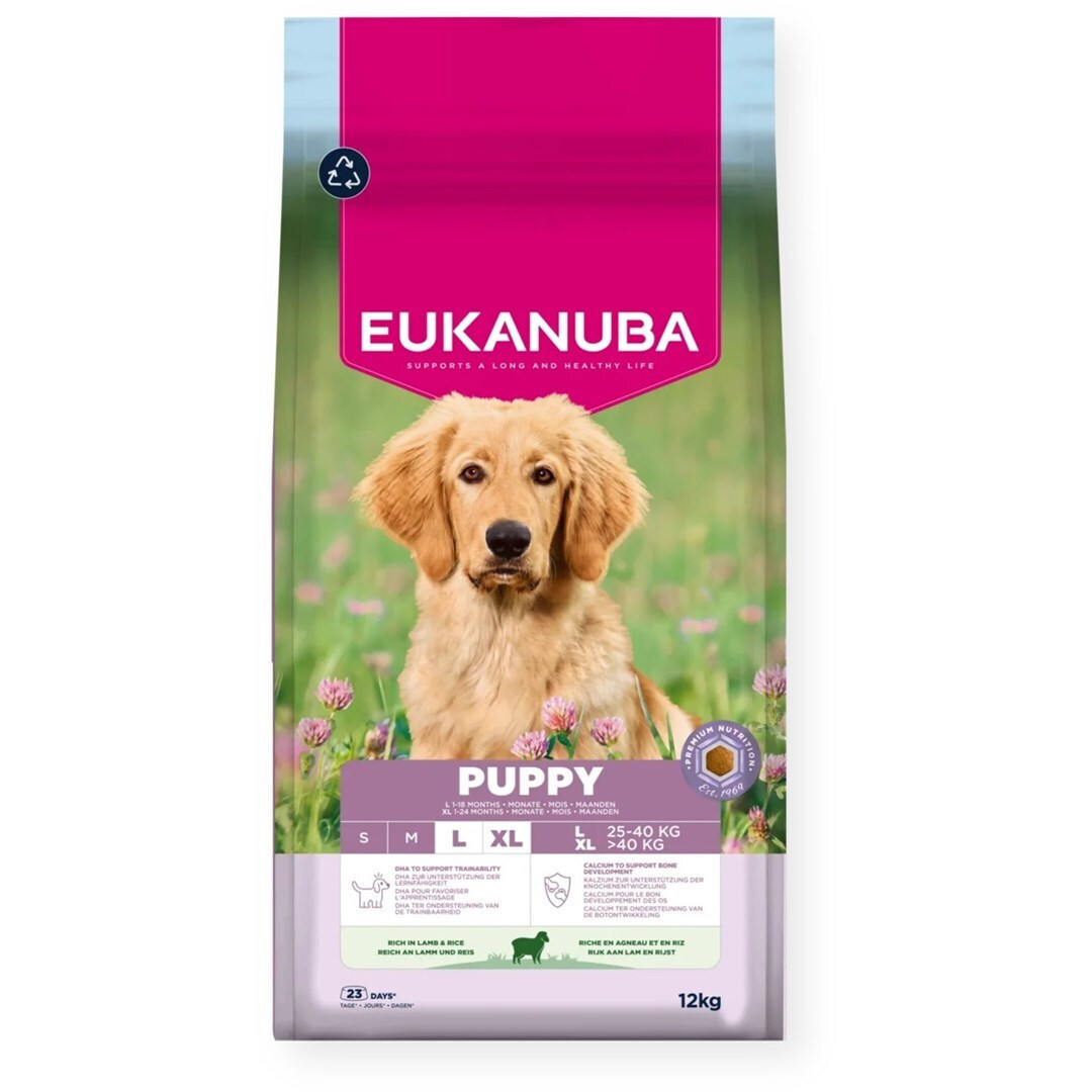 Eukanuba 12kg Ξηρά Τροφή για Κουτάβια Μεγαλόσωμων Φυλών με Αρνί - Image 2