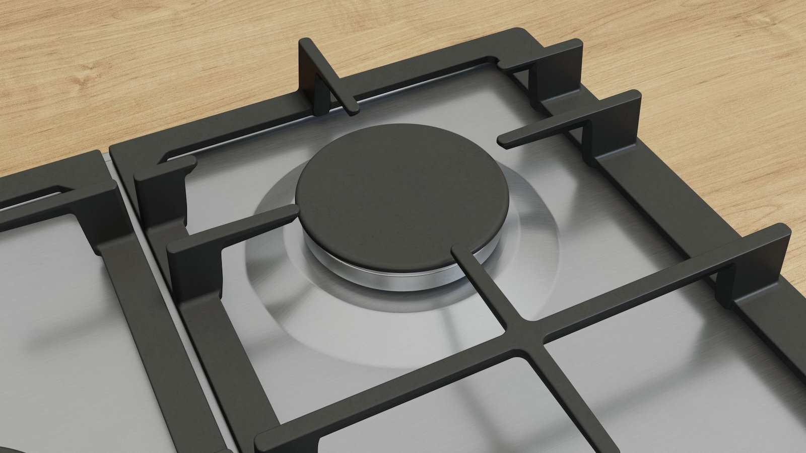Bosch Serie 6 Εστία Φυσικού Αερίου Αυτόνομη 75x52εκ. Ασημί PCQ7A5I90 - Image 2