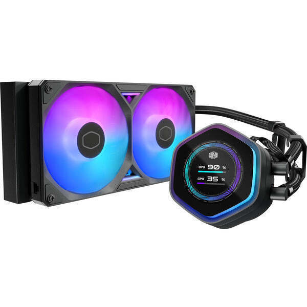 CoolerMaster MasterLiquid 240 Atmos II Υδρόψυξη Επεξεργαστή 120mm για Socket AM4/AM5/1700/1200/115x με ARGB Φωτισμό - Image 2