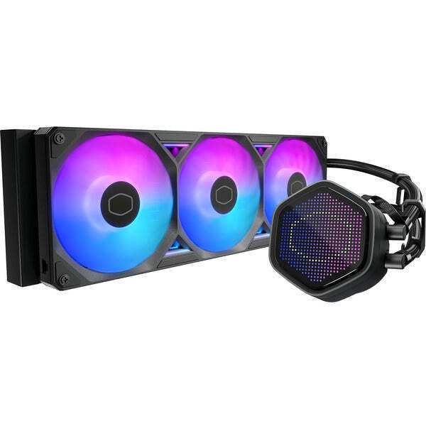 CoolerMaster MasterLiquid 360 Atmos II LED Υδρόψυξη Επεξεργαστή Τριπλού Ανεμιστήρα 120mm για Socket AM4/AM5/1700/1200/115x με RGB Φωτισμό - Image 2