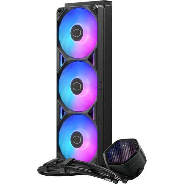 CoolerMaster MasterLiquid 360 Atmos II LED Υδρόψυξη Επεξεργαστή Τριπλού Ανεμιστήρα 120mm για Socket AM4/AM5/1700/1200/115x με RGB Φωτισμό - Image 3