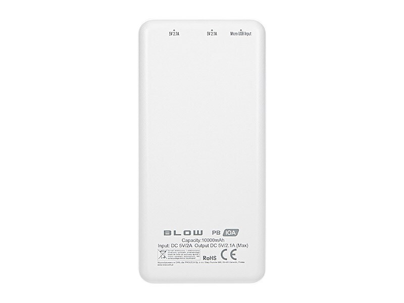 Blow PB10A Power Bank 10000mAh με 2 Θύρες USB-A Λευκό - Image 6