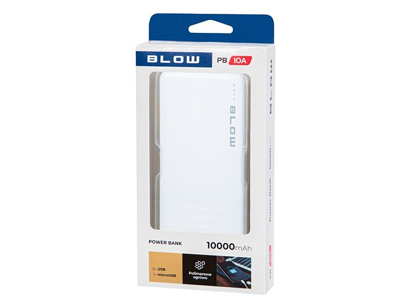 Blow PB10A Power Bank 10000mAh με 2 Θύρες USB-A Λευκό - Image 2