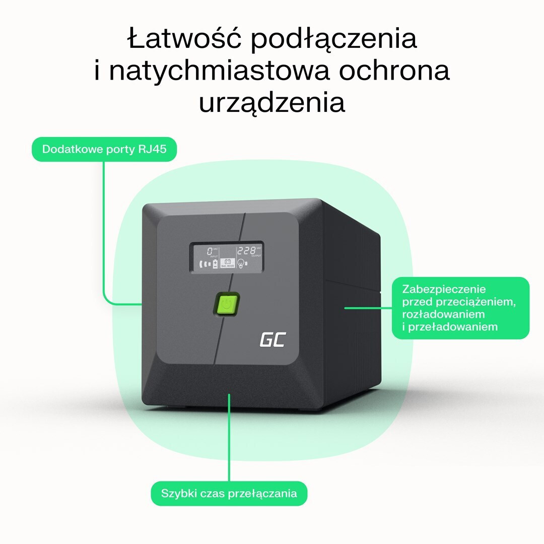 Green Cell UPS Line-Interactive 600W - Image 5