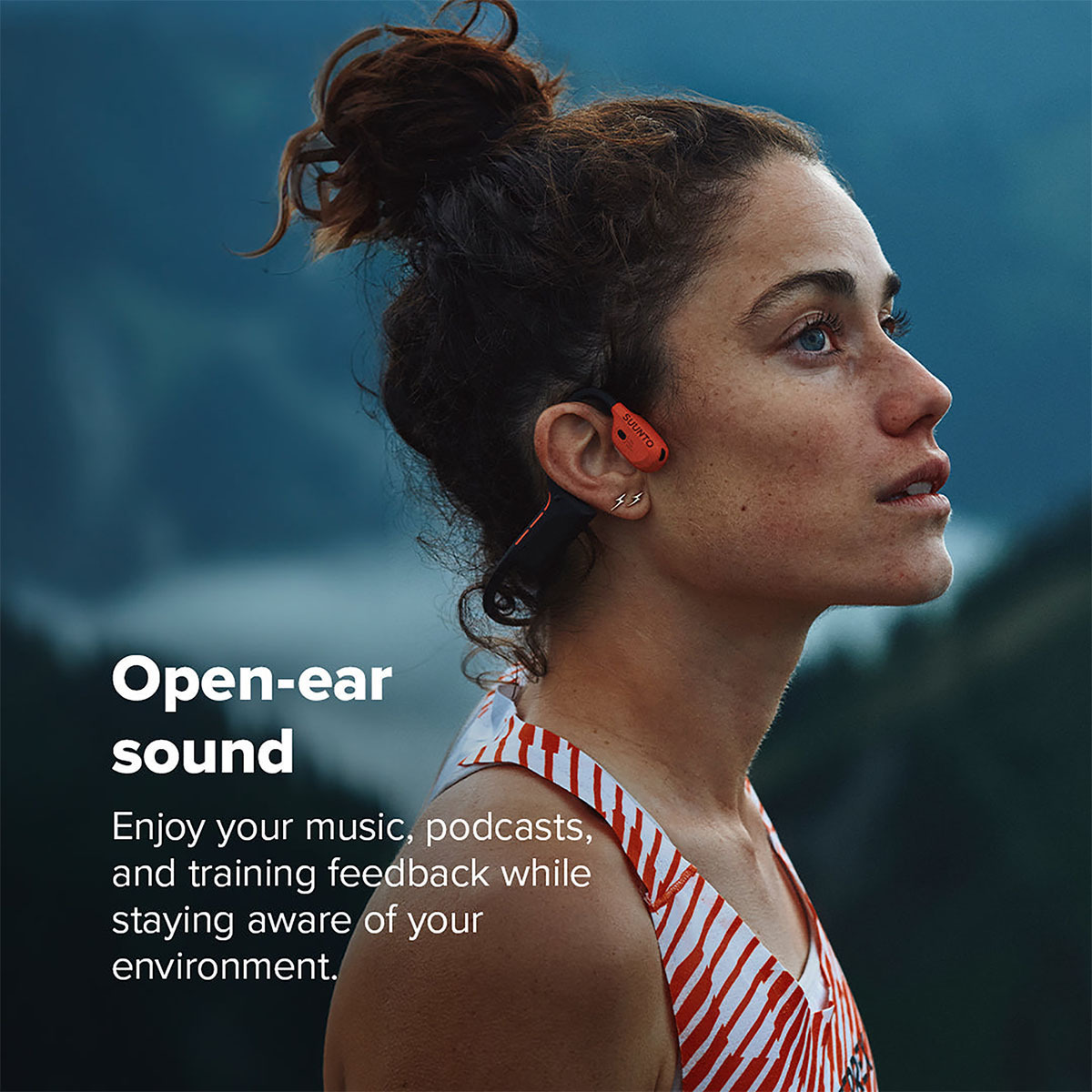 Suunto Wing 2 Bone Conduction Bluetooth Handsfree Ακουστικά με Αντοχή στον Ιδρώτα και Θήκη Φόρτισης Πορτοκαλί - Image 8