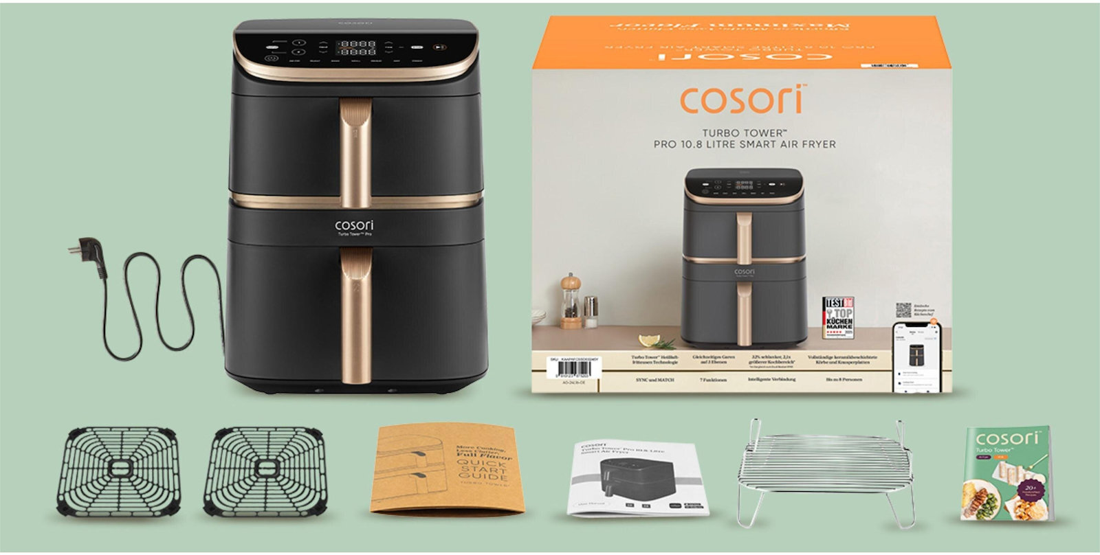 Cosori Turbo Tower Pro 10.8lt με Wi-Fi Μαύρο - Image 16