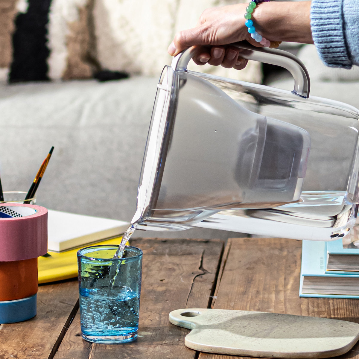 Brita Style Essential Κανάτα Σερβιρίσματος Πλαστική White με Φίλτρο 2400ml - Image 2