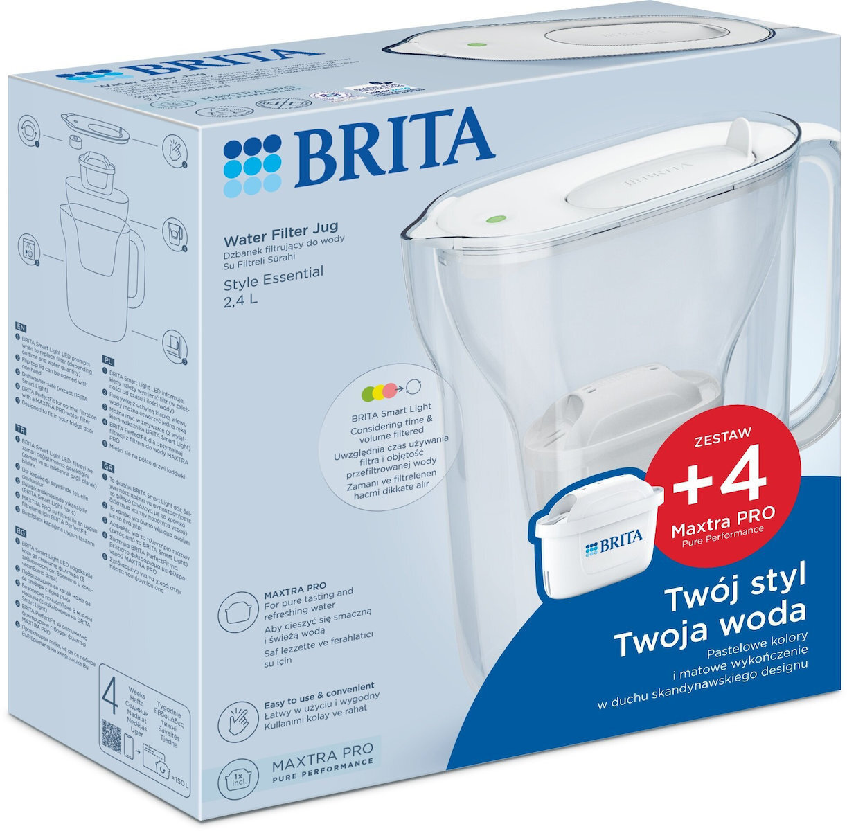 Brita Style Essential Κανάτα Σερβιρίσματος Πλαστική White με Φίλτρο 2400ml - Image 11
