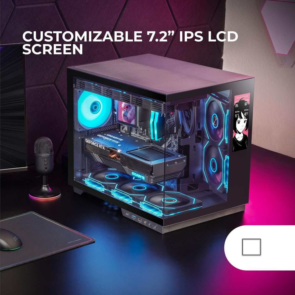 Mars Gaming MC-MIRAGE Gaming Midi Tower Κουτί Υπολογιστή Μαύρο - Image 12