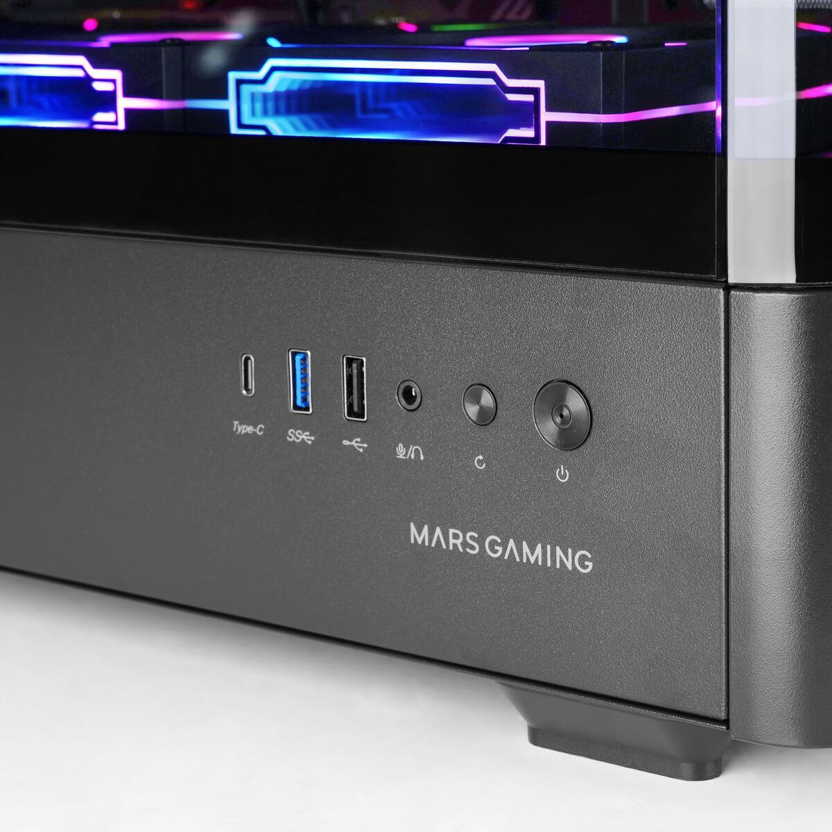 Mars Gaming MC-LCDPRO Gaming Midi Tower Κουτί Υπολογιστή με Πλαϊνό Παράθυρο Μαύρο - Image 2