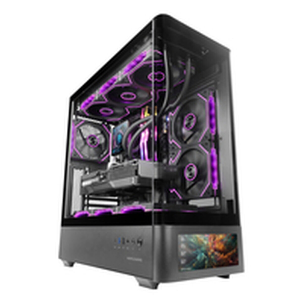 Mars Gaming MC-LCDPRO Gaming Midi Tower Κουτί Υπολογιστή με Πλαϊνό Παράθυρο Μαύρο - Image 10
