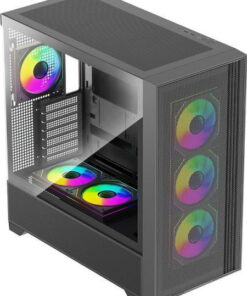 Xilence Xilent Flux X916.ARGB Gaming Midi Tower Κουτί Υπολογιστή με Πλαϊνό Παράθυρο Μαύρο