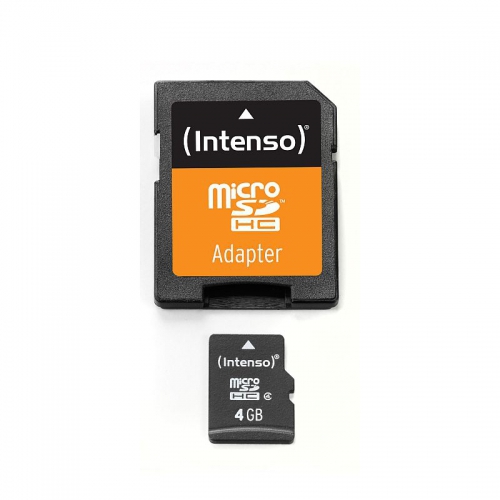 Intenso microSDHC 4GB Class 4 με αντάπτορα