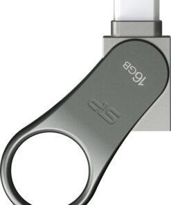 Silicon Power Mobile C80 16GB USB 3.1 Stick με σύνδεση USB-A & USB-C Ασημί