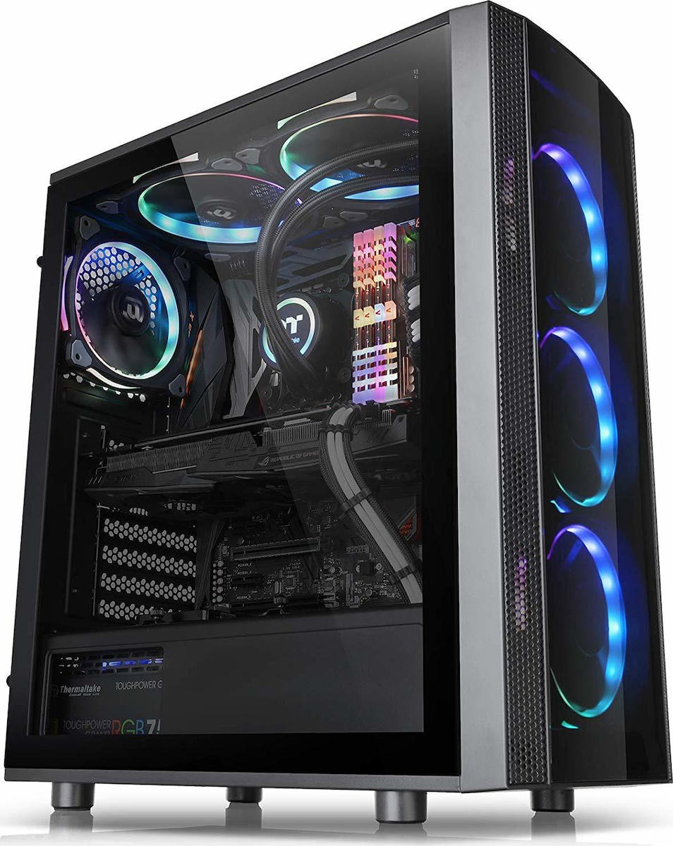 Thermaltake Versa J25 Tempered Glass RGB Edition Gaming Midi Tower Κουτί Υπολογιστή με Πλαϊνό Παράθυρο Μαύρο - Image 6