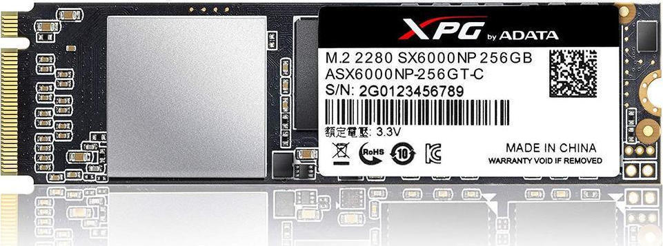 Adata XPG SX6000 Pro SSD 256GB M.2 NVMe PCI Express 3.0 ASX6000PNP-256GT-C