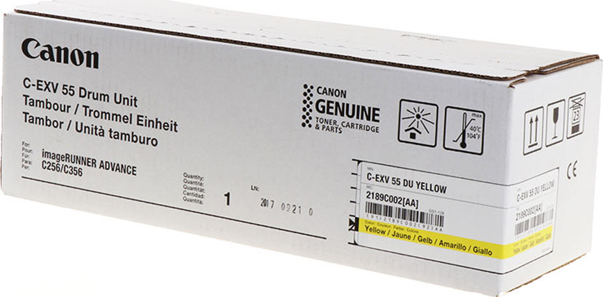 Canon C-EXV55 Γνήσιο Drum Laser Εκτυπωτή Κίτρινο 45000 Σελίδων 2189C002