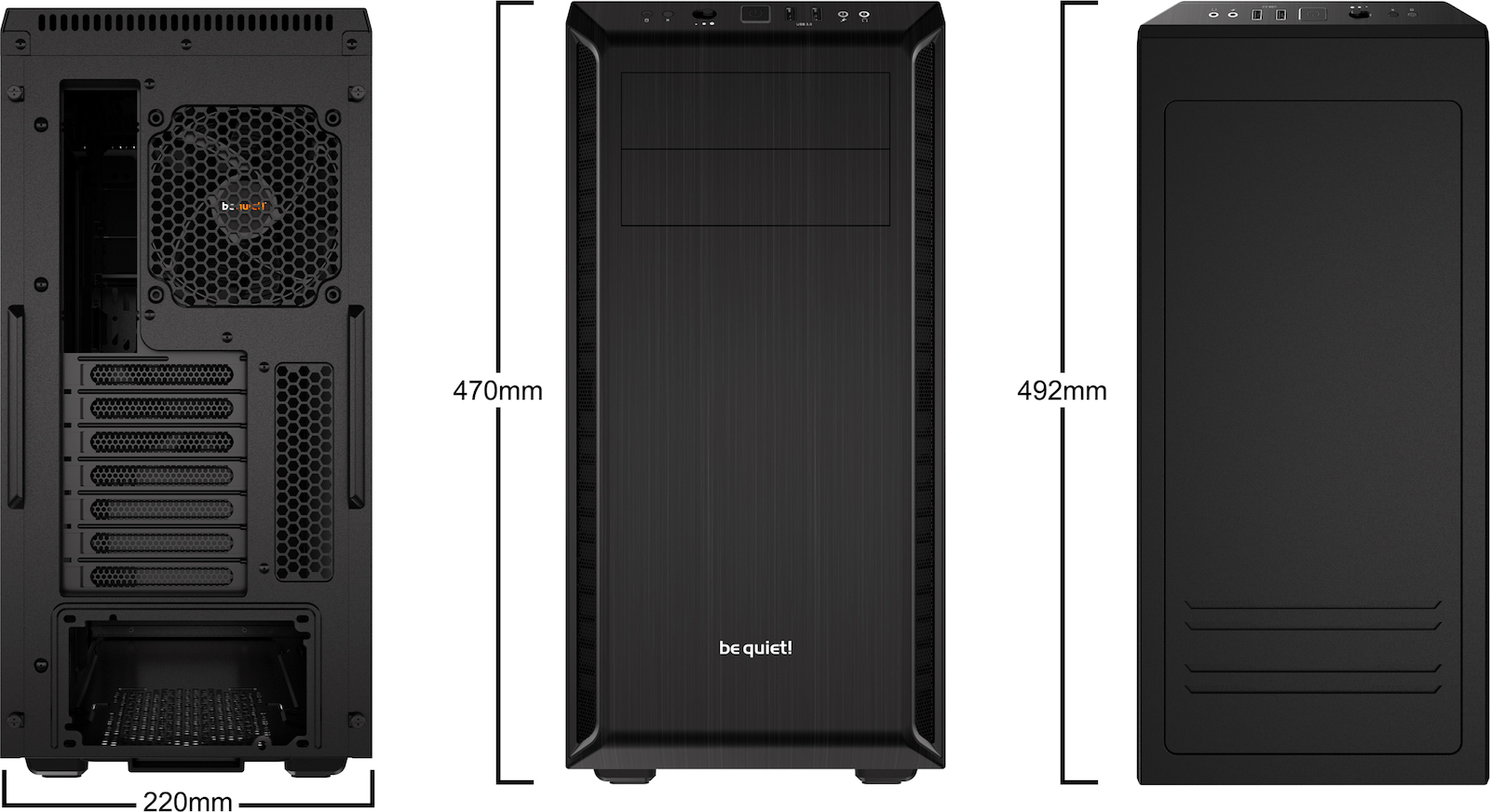 Be Quiet Pure Base 600 Midi Tower Κουτί Υπολογιστή Μαύρο - Image 9